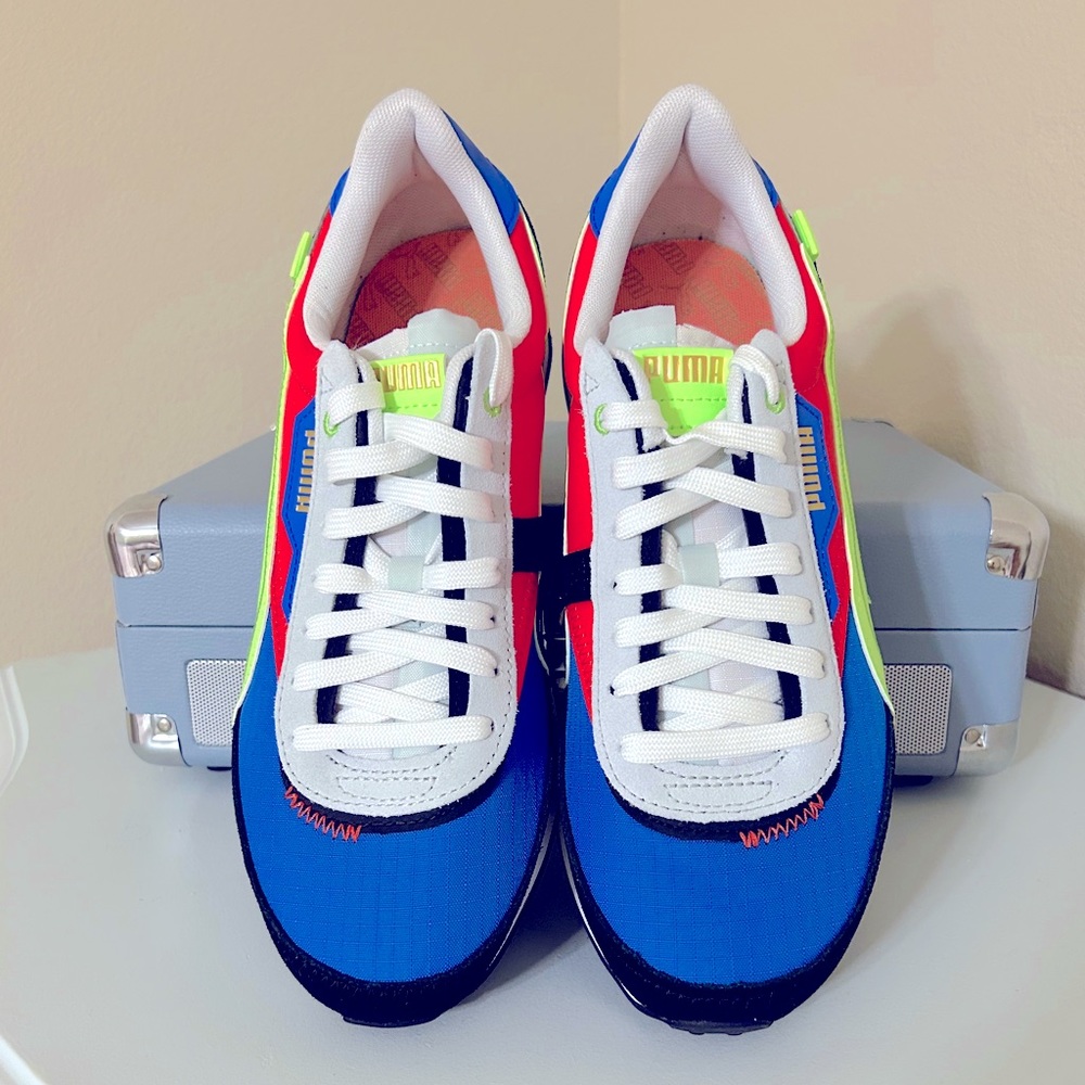 PUMA Future Rider Displaced "Victoria Blue/Fizzy Lime"